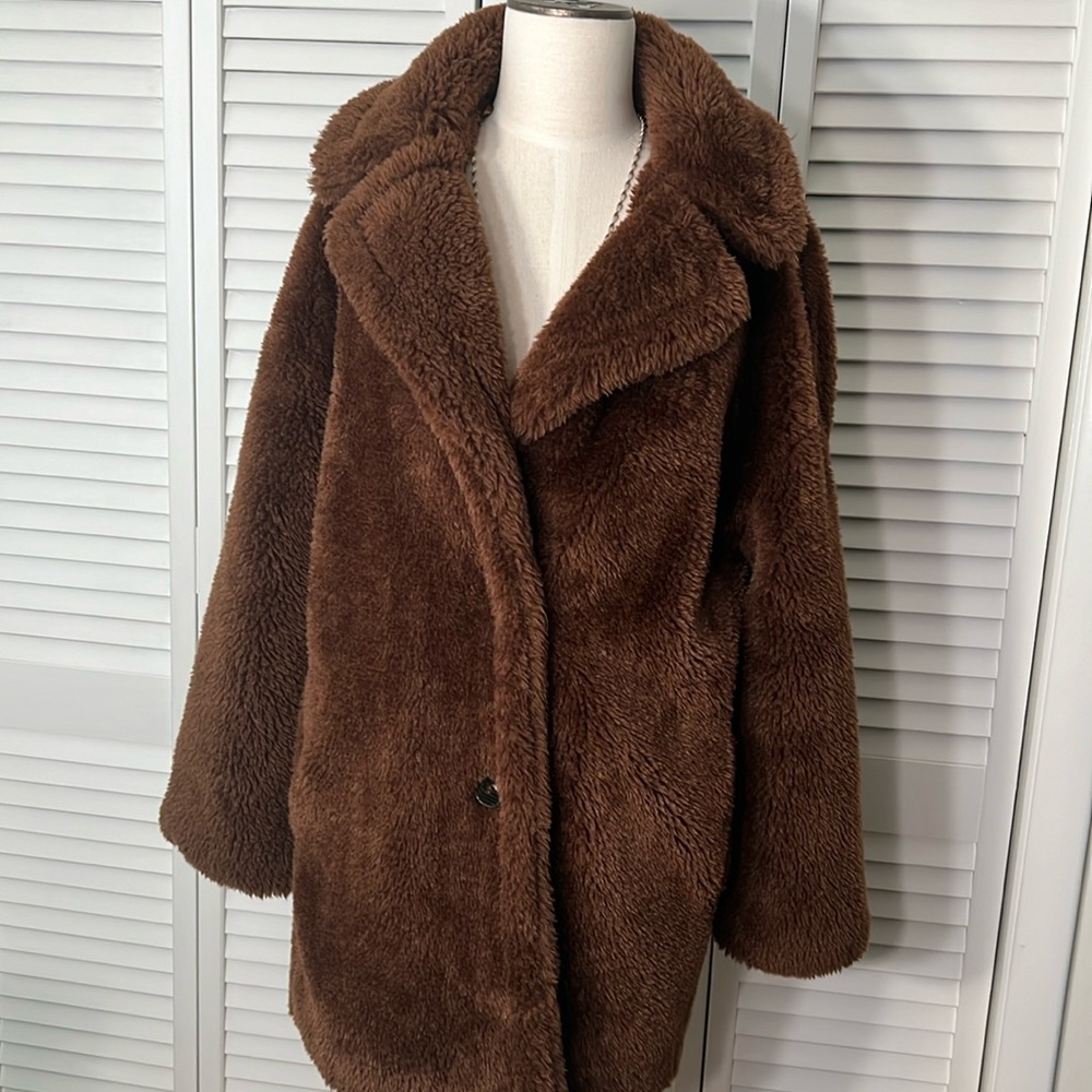 NWT❤️TOPSHOP TEDDY COAT SZ M